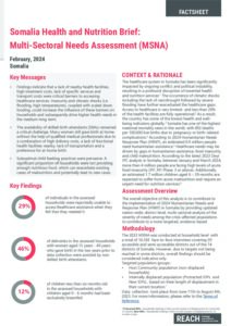 REACH-SOMALIA MSNA HEALTH AND NUTRITION BRIEF FACTSHEET 2023