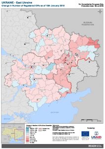 UKR Map East Ukraine Change Of Registered IDPs 10 JAN 2019 A4