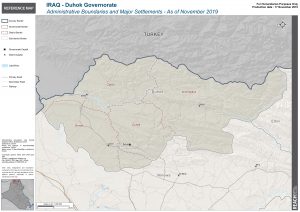 Iraq Reference Map Duhok Administrative Boundaries A1 – November 2019