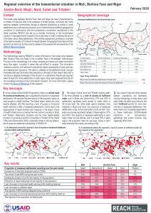Regional overview of the humanitarian situation in Mali, Burkina Faso and Niger – February 2020
