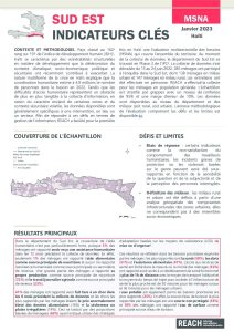 Evaluation multisectorielle des besoins (MSNA) 2022 - Résultats-clés - Département Sud Est