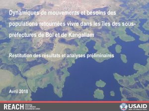TCD_Présentation Résultats_Iles de retour_Avril2018