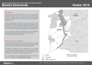 SYR_Factsheet_Sub-District Factsheets Quneitra Governorate_October 2016