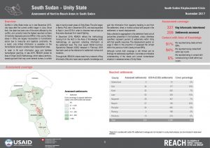 SSD_Factsheet_Assessment of Hard-to-Reach Areas in Unity_November 2017