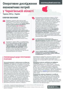 REACH UKR1908 FS Rapid Economic Assessment in Chernihivska oblast, June 2023 UKR