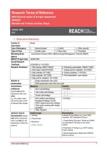 REACH Kenya Terms of Reference Multi-sectoral impact of drought in Marsabit and Turkana October 2022
