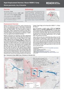 IRAQ_Factsheet_Mosul Rapid Assessment: Khazer MODM 2 Camp_ 6 December 2016