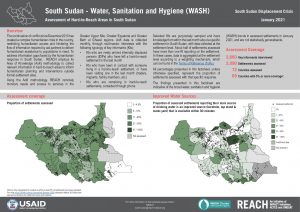 REACH SSD Factsheet Assessment of Hard to Reach Areas WASH Jan 2021