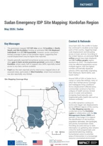 Sudan Emergency IDP Site Mapping: Kordofan Region