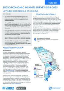 REACH Moldova – Factsheet – Socio-Economic Insights Survey (SEIS) (November 2025)
