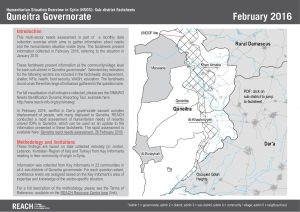 SYR_Sub-district factsheets_Quneitra governorate_February 2016