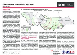 SSD_Situation Overview_Assessment of Hard-to-Reach Areas in Greater Equatoria_March-June 2017