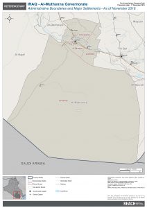 Iraq Reference Map Al Muthanna Administrative Boundaries A1 – November 2019