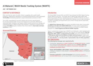 REACH Yemen - WASH Needs Tracking System (WANTS) Situation Overview - Al Maharah Governorate - September 2024