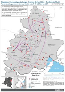 REACH RDC - HSM - Territoire de Masisi, Nord-Kivu - Mouvements des retournés : 23-25 janvier 2025