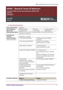 REACH Somaliland MSNA Research Terms of Reference - June 2022