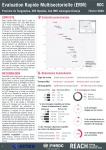 REACH DRC Factsheet ERM pilote Tanganyika, February 2020