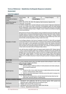 AFG_Terms of Reference_Badakhshan Earthquake Response Evaluation Assessment_December 2016