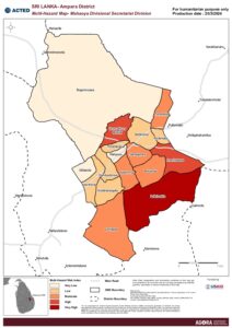 Area Based Risk Assessment Map Sri Lanka Mahaoya Multi hazard March 2024