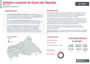 REACH République centrafricaine Fiche informative, Suivi des marchés Mars 2023