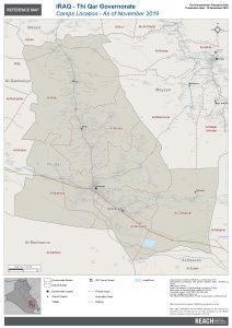 Iraq Reference Map Thi Qar Camp Location A1 – November 2019