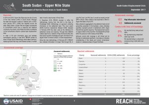 SSD_Factsheet_Assessment of Hard-to-Reach Areas in Upper Nile_September 2017