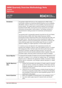 REACH Afghanistan Methodology JMMI Quarterly Overview (April 2025)