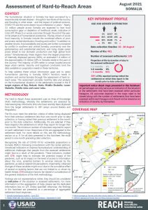 Assessment of Hard to Reach Areas Factsheet, August 2021