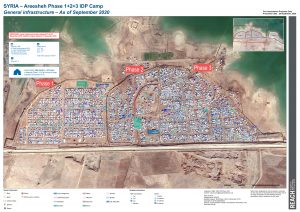 Areesheh Phase 1+2+3 Camp Infrastructure Map A0, Northeast Syria – September 2020