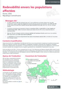 REACH RCA MSNA 2025 - Fiche d'information - Redevabilité envers les population affectées (février 2026)