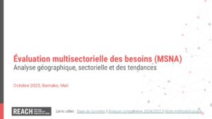 REACH Mali MSNA 2025 Présentation Multisectorielle
