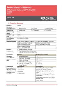 REACH Ukraine - IDP Pathways to Employment in Vinnytsia (IDP Profiling in Urban Areas 2026) - Terms of Reference (ToR) - March 2026