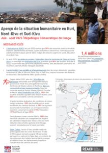 REACH - RDC - Brief des besoins humanitaires - Provinces de l'Est - Juin à août 2025