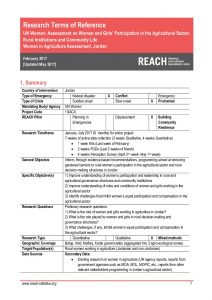 REACH_JOR_UN Women_Agriculture_TOR_May 2017