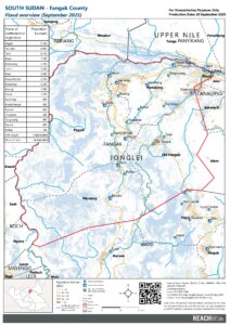 South Sudan - Flood Overview Fangak Map - September 2025