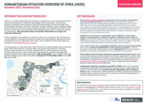 Humanitarian Situation Overview in Northwest Syria – November 2023