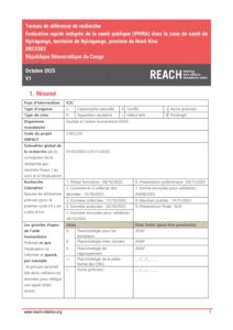 REACH DRC IPHRA_TDR_ZS de Nyiragongo (octobre 2025)