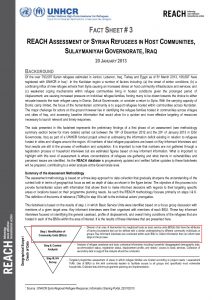 KRG - Fact Sheet Phase I - Suleymaniyah Governorate