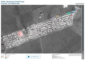 Menbij East Old Camp Infrastructure Map A0, Northeast Syria – March 2020