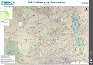 KRG - Erbil Governorate - Qushtapa Camp - Hypsometry - 22 December 2013
