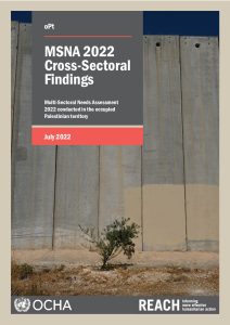 REACH oPt MSNA Cross-Cutting Report July 2022