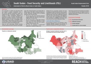 Assessment of Hard to Reach Areas, FSL Sectoral Overview, South Sudan - October 2019