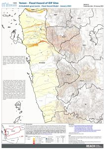Flood Hazard of IDP Sites - Al Hodeidah Governorate - Flood Hazard Model - January 2023