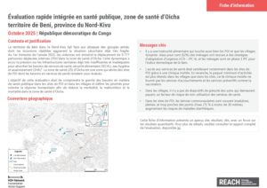 REACH DRC_FS_ Evaluation rapide en santé publique_ZS d’Oicha_Août 2025