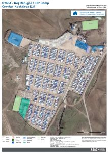 Roj Camp Infrastructure Map A0, Northeast Syria – March 2020