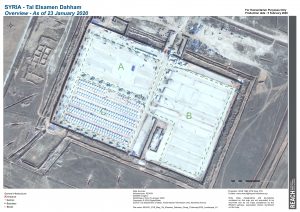 Tal Samen Daham Camp Infrastructure Map A0, Northeast Syria – January 2020