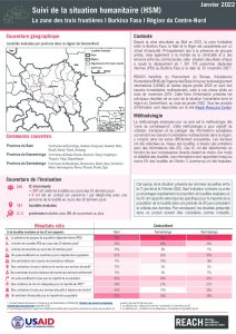 Suivi de la situation humanitaire dans la région du Centre-Nord, Burkina Faso (Janvier 2022)