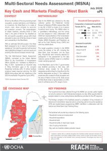 oPt MSNA Key CVA Findings West Bank 2022