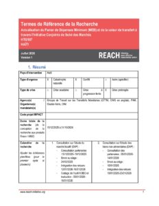 REACH Haïti-ICSM-TDR juillet 2026