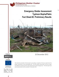 Emergency Shelter Assessment Preliminary Results Fact Sheet 2